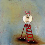 Royal Sheep on Ladder
